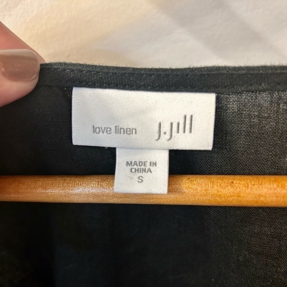 J. Jill Love Linen High Low Black Dress - Picture 6 of 8